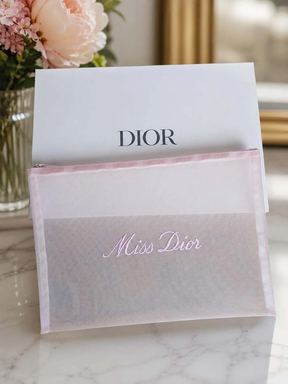 Dior Miss Dior Pink Cosmetic Makeup Pouch Bag NEW GWP